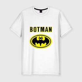 Мужская футболка премиум с принтом Botman в Екатеринбурге, 92% хлопок, 8% лайкра | приталенный силуэт, круглый вырез ворота, длина до линии бедра, короткий рукав | 