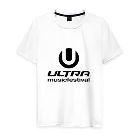 Мужская футболка хлопок с принтом Ultra Music Festival в Екатеринбурге, 100% хлопок | прямой крой, круглый вырез горловины, длина до линии бедер, слегка спущенное плечо. | Тематика изображения на принте: house | rave | ultra music festival | umf