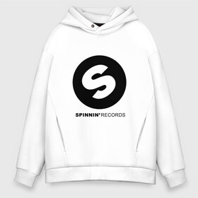 Мужское худи Oversize хлопок с принтом Spinnin records в Екатеринбурге, френч-терри — 70% хлопок, 30% полиэстер. Мягкий теплый начес внутри —100% хлопок | боковые карманы, эластичные манжеты и нижняя кромка, капюшон на магнитной кнопке | house | spinnin | spinnin recors