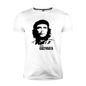 Мужская футболка премиум с принтом Эрнесто Че гевара в Екатеринбурге, 92% хлопок, 8% лайкра | приталенный силуэт, круглый вырез ворота, длина до линии бедра, короткий рукав | che guevara | революционер