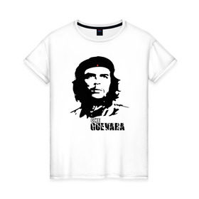 Женская футболка хлопок с принтом Эрнесто Че гевара в Екатеринбурге, 100% хлопок | прямой крой, круглый вырез горловины, длина до линии бедер, слегка спущенное плечо | che guevara | революционер