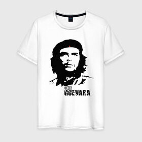 Мужская футболка хлопок с принтом Эрнесто Че гевара в Екатеринбурге, 100% хлопок | прямой крой, круглый вырез горловины, длина до линии бедер, слегка спущенное плечо. | che guevara | революционер