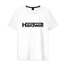 Мужская футболка хлопок с принтом Hardwell в Екатеринбурге, 100% хлопок | прямой крой, круглый вырез горловины, длина до линии бедер, слегка спущенное плечо. | hardwell | house | хардвелл | хаус