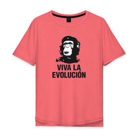 Мужская футболка хлопок Oversize с принтом Че Гевара в Екатеринбурге, 100% хлопок | свободный крой, круглый ворот, “спинка” длиннее передней части | che gevara | patriot | вождь | звезда | куба | обезяна | политик | чегевара