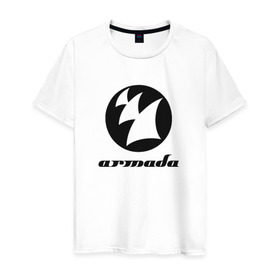 Мужская футболка хлопок с принтом Armada Music в Екатеринбурге, 100% хлопок | прямой крой, круглый вырез горловины, длина до линии бедер, слегка спущенное плечо. | armada | armada music labelarmada music | trance