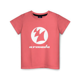 Детская футболка хлопок с принтом Armada Music в Екатеринбурге, 100% хлопок | круглый вырез горловины, полуприлегающий силуэт, длина до линии бедер | armada music | armada music labelarmada | trance