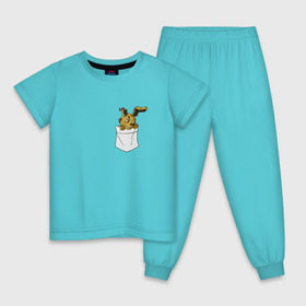 Детская пижама хлопок с принтом Springtrap в кармане FNAF в Екатеринбурге, 100% хлопок |  брюки и футболка прямого кроя, без карманов, на брюках мягкая резинка на поясе и по низу штанин
 | Тематика изображения на принте: fnaf | springtrap | карман | фнаф