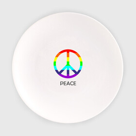 Тарелка с принтом Мир (Peace). Пацифик в Екатеринбурге, фарфор | диаметр - 210 мм
диаметр для нанесения принта - 120 мм | (peace) | венок | знак | на картинке изображен знак пацифик и надпись peace   мирмир | пацифик | пис