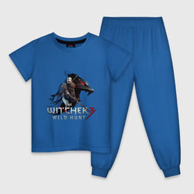 Детская пижама хлопок с принтом The Witcher 3 в Екатеринбурге, 100% хлопок |  брюки и футболка прямого кроя, без карманов, на брюках мягкая резинка на поясе и по низу штанин
 | ведьмак