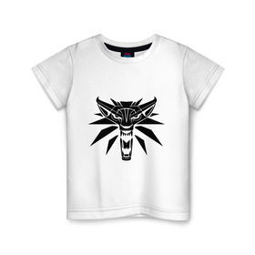 Детская футболка хлопок с принтом The Witcher 3 в Екатеринбурге, 100% хлопок | круглый вырез горловины, полуприлегающий силуэт, длина до линии бедер | ведьмак