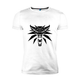 Мужская футболка премиум с принтом The Witcher 3 в Екатеринбурге, 92% хлопок, 8% лайкра | приталенный силуэт, круглый вырез ворота, длина до линии бедра, короткий рукав | ведьмак