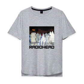 Мужская футболка хлопок Oversize с принтом Radiohead в Екатеринбурге, 100% хлопок | свободный крой, круглый ворот, “спинка” длиннее передней части | creep | emi | radiohead | rok