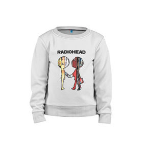 Детский свитшот хлопок с принтом Radiohead в Екатеринбурге, 100% хлопок | круглый вырез горловины, эластичные манжеты, пояс и воротник | Тематика изображения на принте: creep | emi | radiohead | rok