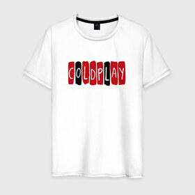 Мужская футболка хлопок с принтом Coldplay в Екатеринбурге, 100% хлопок | прямой крой, круглый вырез горловины, длина до линии бедер, слегка спущенное плечо. | 
