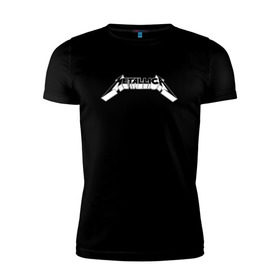 Мужская футболка премиум с принтом Логотип Metallica (old) в Екатеринбурге, 92% хлопок, 8% лайкра | приталенный силуэт, круглый вырез ворота, длина до линии бедра, короткий рукав | металлика