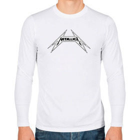 Мужской лонгслив хлопок с принтом Metallica logo (b) в Екатеринбурге, 100% хлопок |  | Тематика изображения на принте: металлика