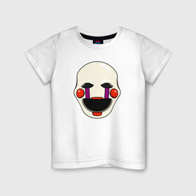 Детская футболка хлопок с принтом Puppet FNAF Марионетка в Екатеринбурге, 100% хлопок | круглый вырез горловины, полуприлегающий силуэт, длина до линии бедер | Тематика изображения на принте: fnaf | puppet | фнаф