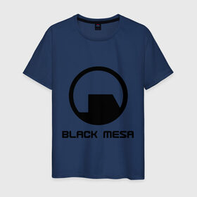 Мужская футболка хлопок с принтом Black mesa в Екатеринбурге, 100% хлопок | прямой крой, круглый вырез горловины, длина до линии бедер, слегка спущенное плечо. | black mesa | half life | игра | халф лайф