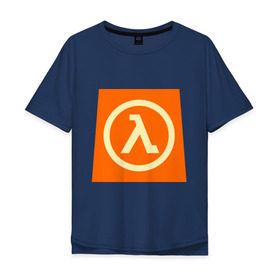 Мужская футболка хлопок Oversize с принтом Half-Life в Екатеринбурге, 100% хлопок | свободный крой, круглый ворот, “спинка” длиннее передней части | half life | игра | халф лайф