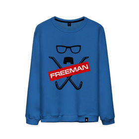Мужской свитшот хлопок с принтом Freeman в Екатеринбурге, 100% хлопок |  | freeman | half life | игра | халф лайф