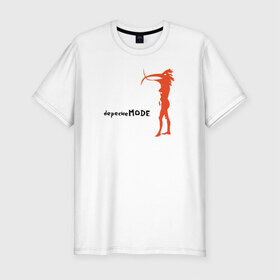 Мужская футболка премиум с принтом Depeche Mode в Екатеринбурге, 92% хлопок, 8% лайкра | приталенный силуэт, круглый вырез ворота, длина до линии бедра, короткий рукав | Тематика изображения на принте: 