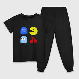 Детская пижама хлопок с принтом Packman в Екатеринбурге, 100% хлопок |  брюки и футболка прямого кроя, без карманов, на брюках мягкая резинка на поясе и по низу штанин
 | pack man | packman | денди | пакман | пэкмэн