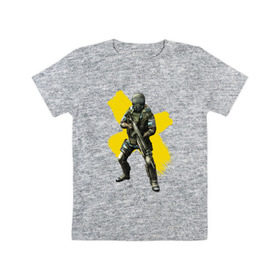 Детская футболка хлопок с принтом STALKER в Екатеринбурге, 100% хлопок | круглый вырез горловины, полуприлегающий силуэт, длина до линии бедер | shooter | stalker | радиация | шутер