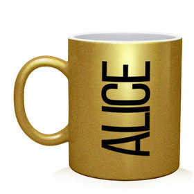Кружка с принтом Алиса в Екатеринбурге, керамика | объем — 330 мл, диаметр — 80 мм. Принт наносится на бока кружки, можно сделать два разных изображения | алиса