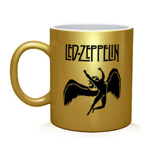Кружка с принтом Led Zeppelin swan в Екатеринбурге, керамика | объем — 330 мл, диаметр — 80 мм. Принт наносится на бока кружки, можно сделать два разных изображения | led zeppelin