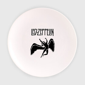 Тарелка 3D с принтом Led Zeppelin swan в Екатеринбурге, фарфор | диаметр - 210 мм
диаметр для нанесения принта - 120 мм | led zeppelin