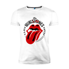 Мужская футболка премиум с принтом Rolling Stones в Екатеринбурге, 92% хлопок, 8% лайкра | приталенный силуэт, круглый вырез ворота, длина до линии бедра, короткий рукав | rolling stones