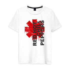 Мужская футболка хлопок с принтом Red Hot Chili Peppers в Екатеринбурге, 100% хлопок | прямой крой, круглый вырез горловины, длина до линии бедер, слегка спущенное плечо. | chili | peppers | метал