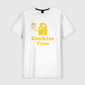 Мужская футболка премиум с принтом Cookies time в Екатеринбурге, 92% хлопок, 8% лайкра | приталенный силуэт, круглый вырез ворота, длина до линии бедра, короткий рукав | Тематика изображения на принте: 