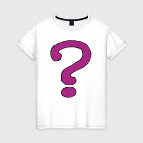Женская футболка хлопок с принтом Риддлер Загадочник в Екатеринбурге, 100% хлопок | прямой крой, круглый вырез горловины, длина до линии бедер, слегка спущенное плечо | риддлер загадочник gotham