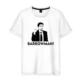 Мужская футболка хлопок с принтом Doctor who: Barrowman! в Екатеринбурге, 100% хлопок | прямой крой, круглый вырез горловины, длина до линии бедер, слегка спущенное плечо. | doctor who: barrowman доктор кто десятый тен