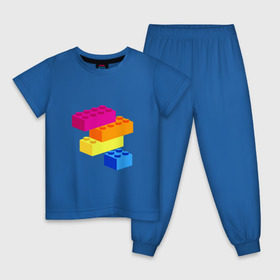 Детская пижама хлопок с принтом Lego в Екатеринбурге, 100% хлопок |  брюки и футболка прямого кроя, без карманов, на брюках мягкая резинка на поясе и по низу штанин
 | Тематика изображения на принте: кубики | лего