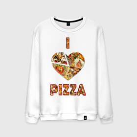 Мужской свитшот хлопок с принтом i love pizza в Екатеринбурге, 100% хлопок |  | . любовь | pizza | любителям пиццыёда | пицца | прикол