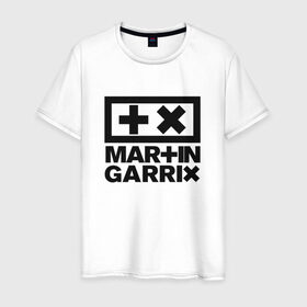 Мужская футболка хлопок с принтом Martin Garrix в Екатеринбурге, 100% хлопок | прямой крой, круглый вырез горловины, длина до линии бедер, слегка спущенное плечо. | animals | dj | garrix | house | martin garrix
