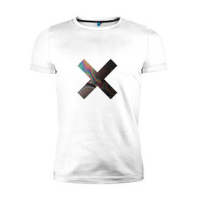 Мужская футболка премиум с принтом логотип the xx в Екатеринбурге, 92% хлопок, 8% лайкра | приталенный силуэт, круглый вырез ворота, длина до линии бедра, короткий рукав | Тематика изображения на принте: @