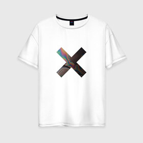 Женская футболка хлопок Oversize с принтом логотип the xx в Екатеринбурге, 100% хлопок | свободный крой, круглый ворот, спущенный рукав, длина до линии бедер
 | @