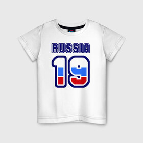 Детская футболка хлопок с принтом Russia - 19 (Республика Хакаси в Екатеринбурге, 100% хлопок | круглый вырез горловины, полуприлегающий силуэт, длина до линии бедер | 