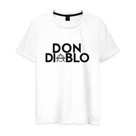 Мужская футболка хлопок с принтом Don Diablo в Екатеринбурге, 100% хлопок | прямой крой, круглый вырез горловины, длина до линии бедер, слегка спущенное плечо. | dj | don diablo | house | хаус