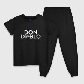 Детская пижама хлопок с принтом Don Diablo в Екатеринбурге, 100% хлопок |  брюки и футболка прямого кроя, без карманов, на брюках мягкая резинка на поясе и по низу штанин
 | dj | don diablo | house | хаус