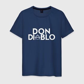 Мужская футболка хлопок с принтом Don Diablo в Екатеринбурге, 100% хлопок | прямой крой, круглый вырез горловины, длина до линии бедер, слегка спущенное плечо. | dj | don diablo | house | хаус