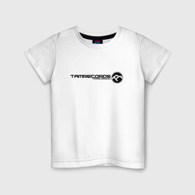 Детская футболка хлопок с принтом TAMRECORDS в Екатеринбурге, 100% хлопок | круглый вырез горловины, полуприлегающий силуэт, длина до линии бедер | dnb | neurofunk | tamrecords | нейропанк