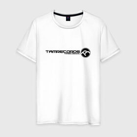Мужская футболка хлопок с принтом TAMRECORDS в Екатеринбурге, 100% хлопок | прямой крой, круглый вырез горловины, длина до линии бедер, слегка спущенное плечо. | dnb | neurofunk | tamrecords | нейропанк