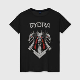 Женская футболка хлопок с принтом Gydra в Екатеринбурге, 100% хлопок | прямой крой, круглый вырез горловины, длина до линии бедер, слегка спущенное плечо | bes | neurofunk | neuropunk | tamrecords