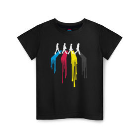 Детская футболка хлопок с принтом Abbey road в Екатеринбурге, 100% хлопок | круглый вырез горловины, полуприлегающий силуэт, длина до линии бедер | abbey road the beatles битлы битлз