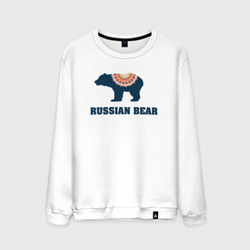 Мужской свитшот хлопок с принтом Русский медведь в Екатеринбурге, 100% хлопок |  | 
