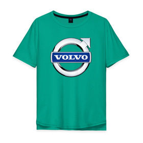 Мужская футболка хлопок Oversize с принтом Volvo в Екатеринбурге, 100% хлопок | свободный крой, круглый ворот, “спинка” длиннее передней части | volvo | volvoлоготип | грузовик